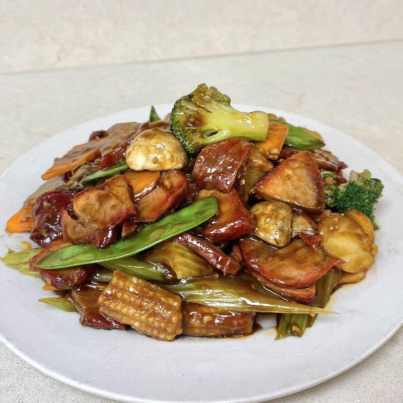Roast Pork w/ Mixed Veg.
